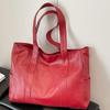Large Women's Versatile Korean Style Tote Shoulder Handbag - Soft, Trendy & Spacious
