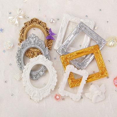 Прочная смола для DIY фоторамки, деревенский 3D мини-зеркало, реквизит, миниатюрное зеркало, маленькая модель, материал для чехла телефона