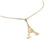 [P7905] - Rose Gold 'Eiffel Tower' Steel Designer Necklace - 22x15 Mm