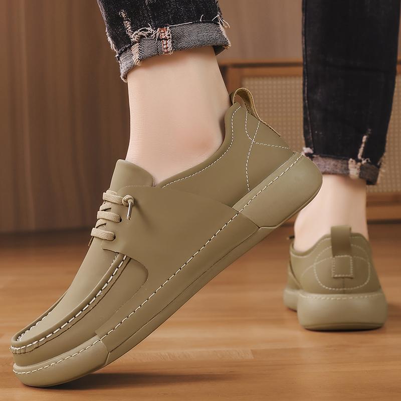 Fashion Thick Soled Men's Shoes Luxurious Minimalist Design Style Daily Office Outdoor Leisure Party Youth Sports Black White Shoes