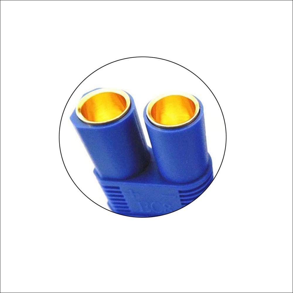 FLY 5 Pairs EC8 Connector Plug Male Female Gold Bullet Banana Plug Connectors for RC ESC Lipo Devices and Electric Motors 8.0mm