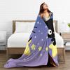 Cute Chococats Blanket Quality Warm Soft Black Cat Bedding Throws Autumn Child Couch Chair Sofa Bed Street Trend Bedspread