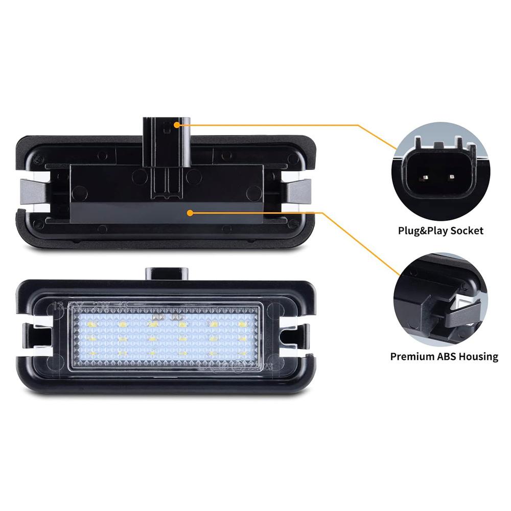 2x White LED Number License Plate Lights Lamps For Ford Mustang 2015-2021 6000K