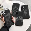 Abstract Simple Line Art Couple Phone Case For iPhone 11 12 13 Pro XS MAX Mini 8 7 6 6S Plus X 5S SE 2020 XR Black Matte Cover