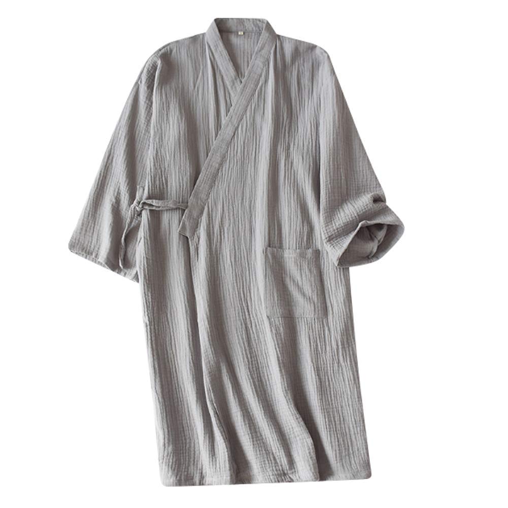 QCHOMEE Soft To the Japanese Front Home Work Hotel Bathrobe, Jinbei, Pajamas, Yukata, Men's, Women's, 100% Cotton, Touch, Style, Opening, Nightwear,