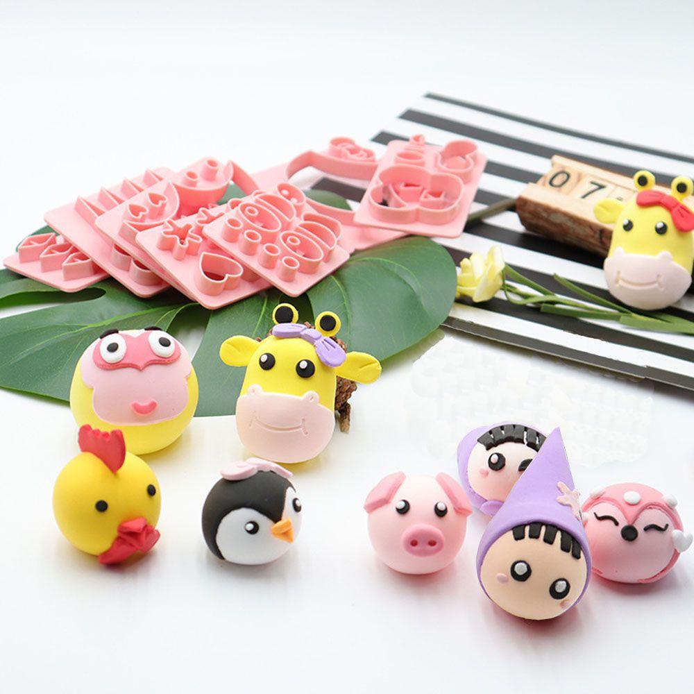 Plastic Cooking Supplementary Pasta Mould Set Food Moulds Cute Cartoon Dough Steamed Buns
