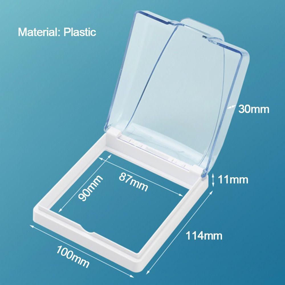 Самоклеящаяся защитная крышка переключателя, пластиковая крышка электрической вилки, защита от брызг, настенная коробка