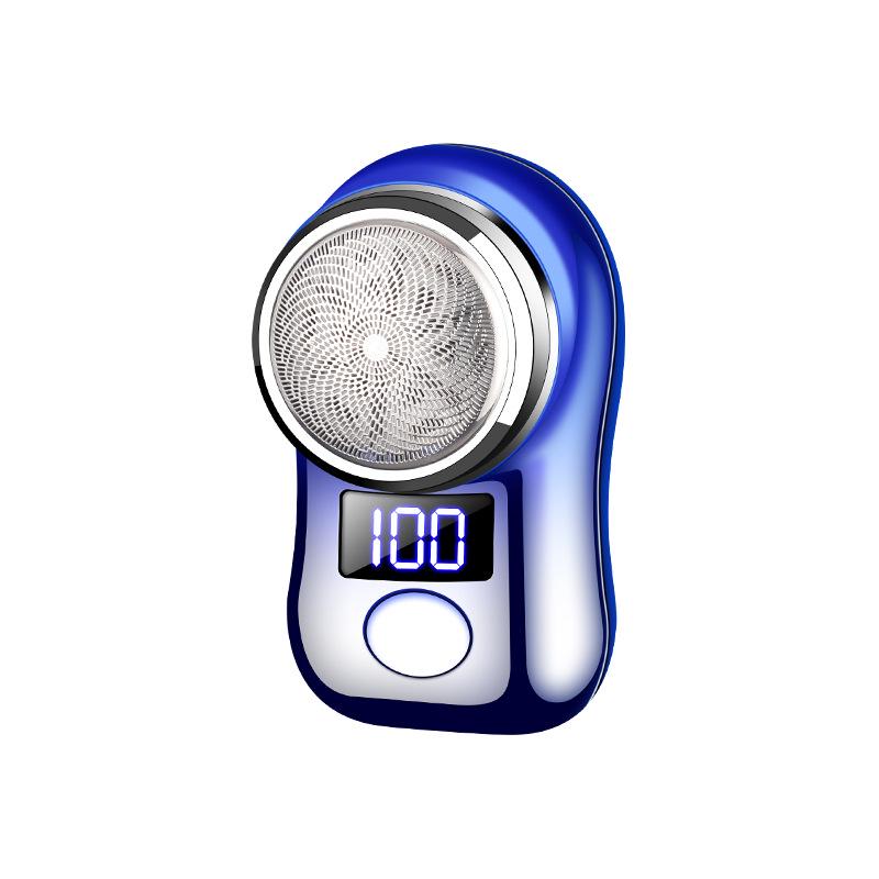 Portable Mini Electric Shaver with Power Display & Washable Beard Trimmer