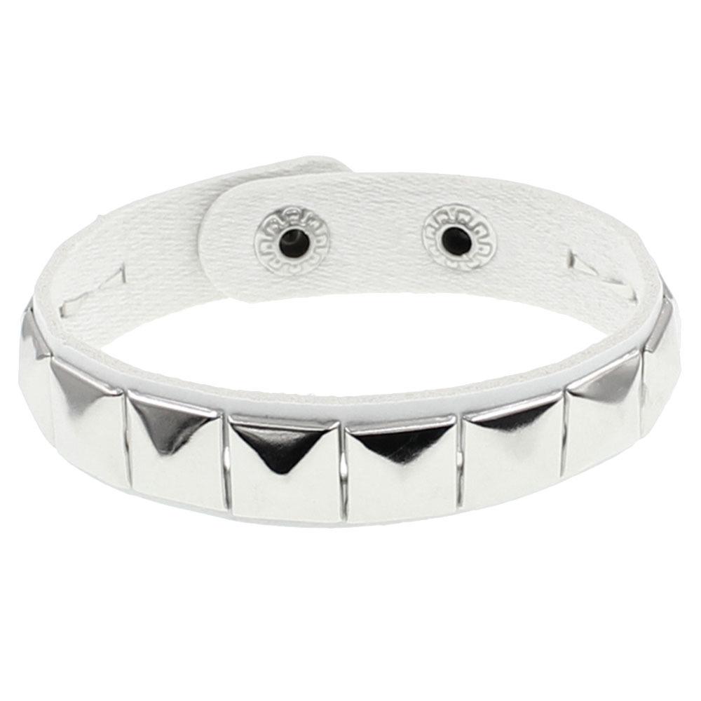 European & American Punk Street Style Rivet Bracelet: PU Leather Bangle