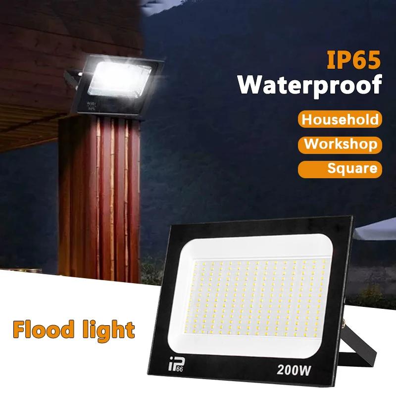LED Floodlight Outdoor IP66 Waterproof Path Light Spotlight 10W 20W 30W 50W 100W 200W Outdoor Garden Porch Courtyard Lamp AC220V