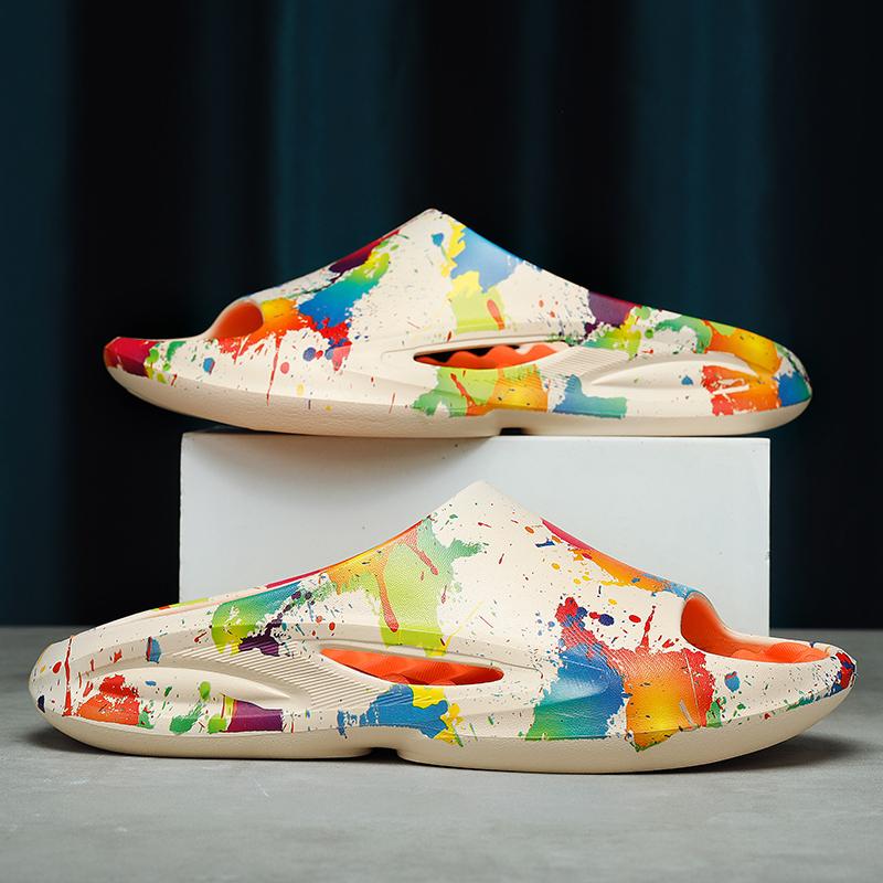 Летние нескользящие износостойкие дышащие повседневные сандалии и тапочки Модные легкие тапочки из ЭВА Пляжная обувь