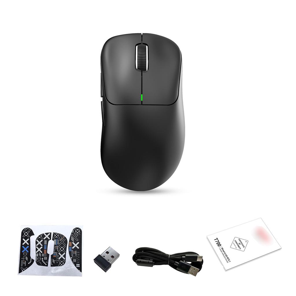 Игровая мышь с тремя режимами, проводная 2.4G BT5.3, 10000 DPI, беспроводная игровая мышь с наклейкой на мышь, черная