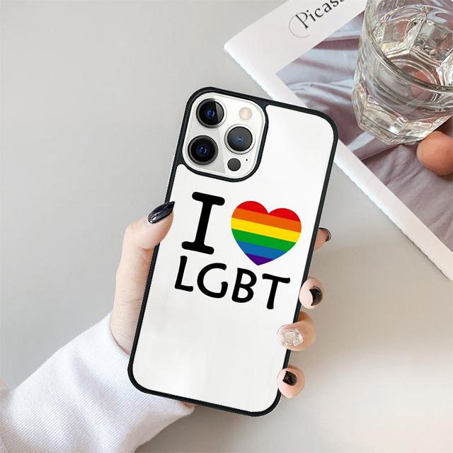 Gay Lesbian LGBT Rainbow Flag Pride ART Phone Case Cover For iPhone 17 Air 16 15 14 13 12 Pro Max 11 Pro Max Plus