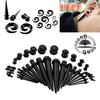Bluelans Earrings Stretching Expandable 1.6-10mm Ear Acrylic Plugs Piercing Taper 54Pcs Jewelry