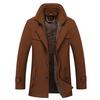 Осенне-зимнее мужское шерстяное пальто, модное утолщенное шерстяное мужское пальто с двойным воротником