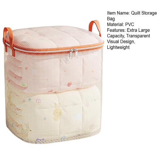 Очень большой водонепроницаемый мешок для хранения одеял с ручками прозрачный ПВХ мешок для переезда