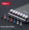 Type C Plug Dust Plug 3.5mm Earphone Jack Sim Card USB Type-C Anti Dust Plug For Samsung S10 S9 S8 Note 8 9 Huawei P10 P20 P30