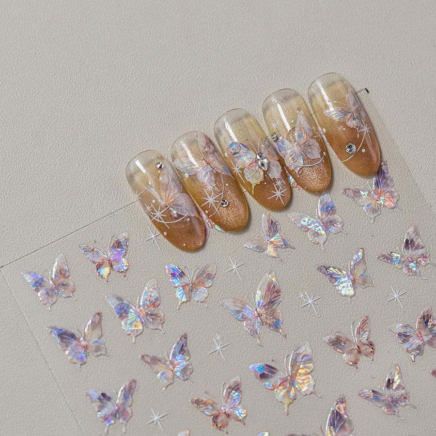 Наклейка для дизайна ногтей Shell Light Butterfly своими руками. Креативные декоративные наклейки.