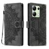 Для Xiaomi Redmi 13X, 13 4G, POCO M6 4G, POCO F6, Кожаный флип-кошелек с тиснением "Мандала"