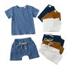 2025 Summer Toddler Short Sleeve Two-Piece Set: Infant Air Conditioning Shirt & Shorts