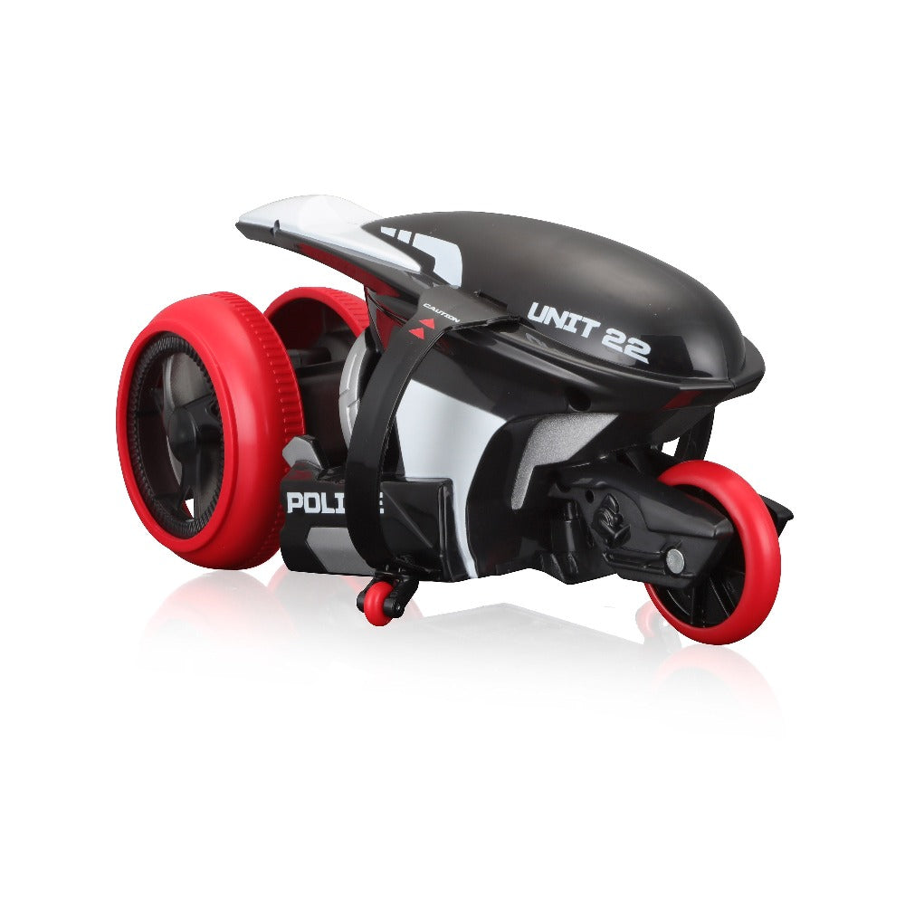 Maisto TECH Cyklone 360 Hand-held Motorcycle, Black (police Turnaround Function, LEDs)