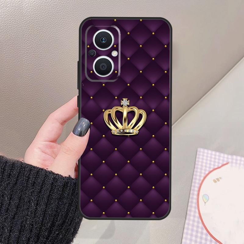Диван с стеганой текстурой Узор Корона Funda для OPPO Reno 14 10 11 12 13 Pro 12F 11F 13F 14F 7 8 Lite Чехол для OPPO Find X9 X8 X6 Pro