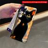 2DFlat Samsung phone case Black Kitten with Golden Bell in Autumn Light Applicable to Galaxy S23 S24 S25ULTRA S26 A12 A14 A15 A16 A54 A55