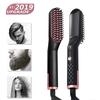 3 In 1 Hair Straightener Brush Anti Static Ceramic Heating Straightening Beard Comb For Man