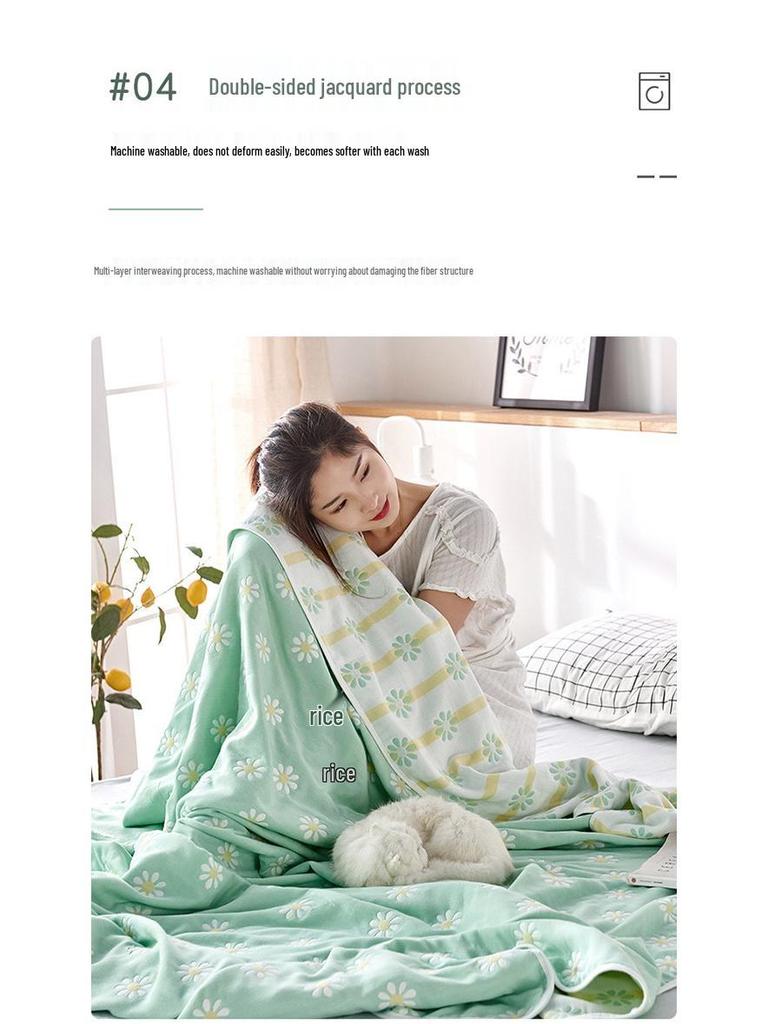 Six-Layer Cotton Gauze Baby Blanket: Swaddle, Bath Towel, or Summer Quilt Cover