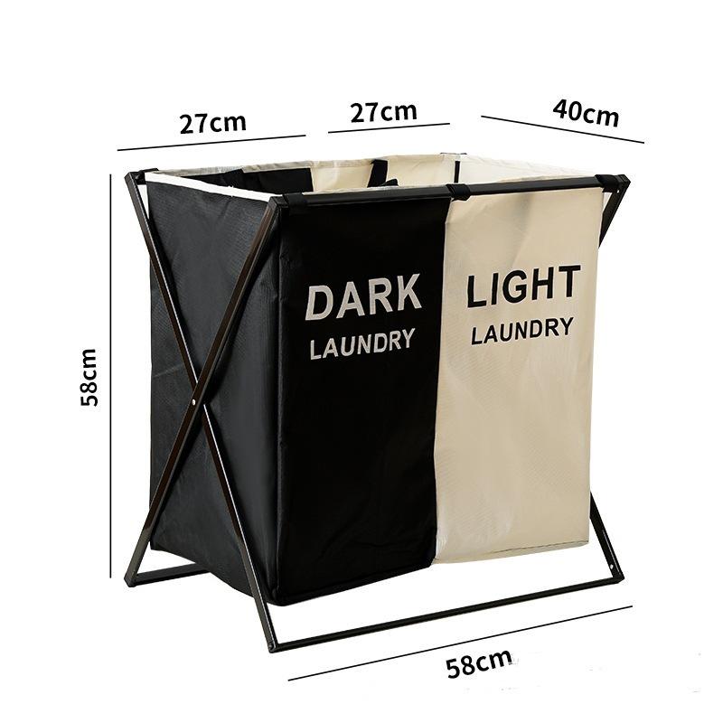 Waterproof Foldable Oxford Cloth Laundry Hamper with Lid for Bathroom Use