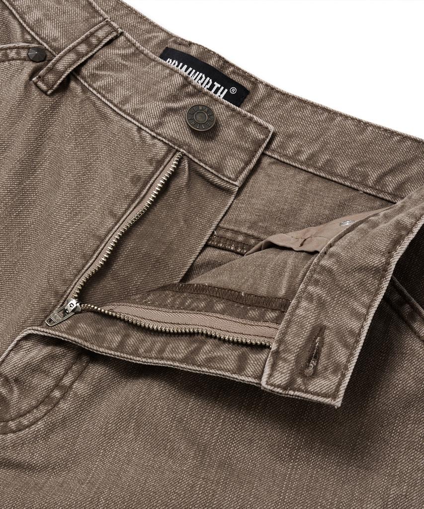 BROWNBREATH Curved Denim Pants - Beige