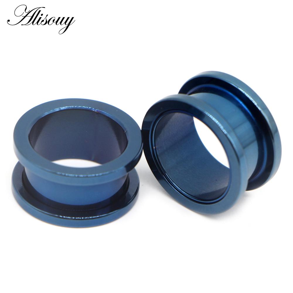 Alisouy 2 шт. 2-30 мм ушные манометры из нержавеющей стали 316L, заглушки для ушных туннелей, украшения для пирсинга, расширители для ушей, расширители и туннели