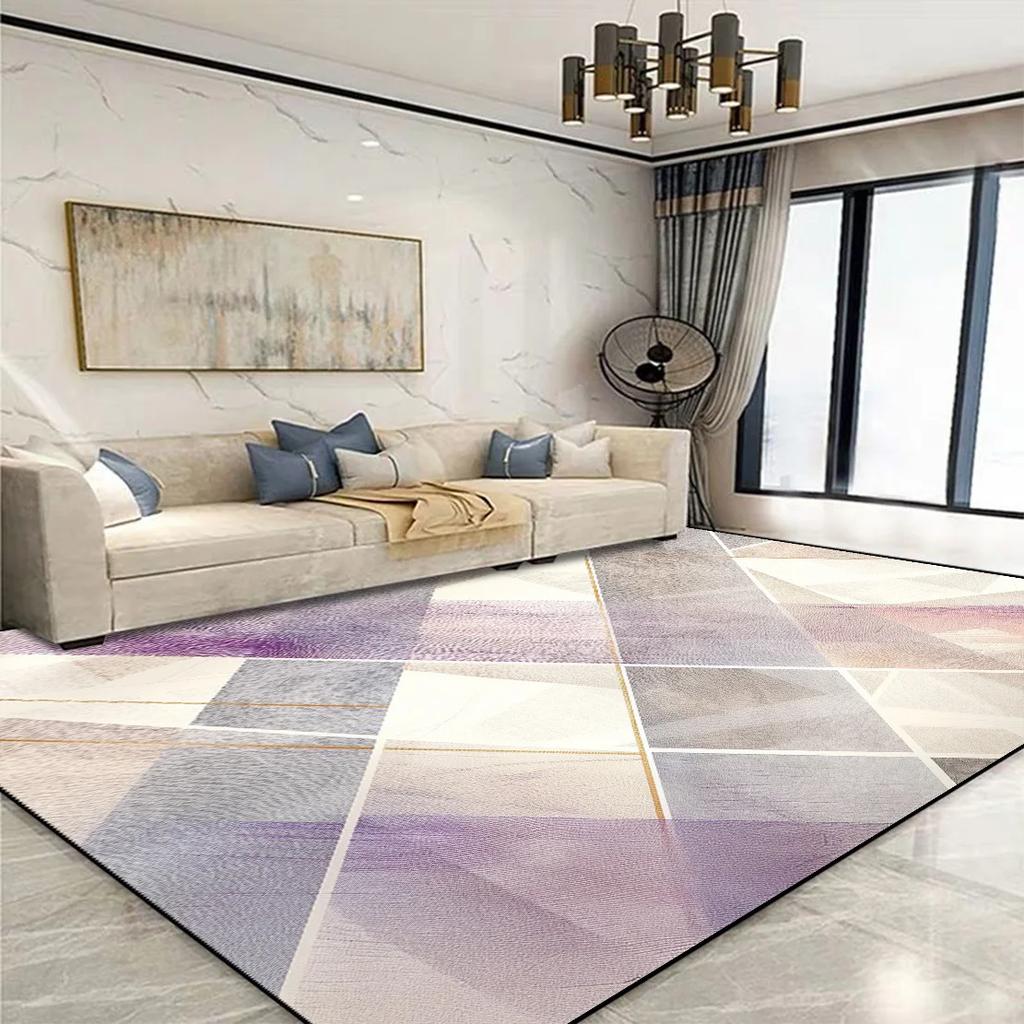 Современный золотистый геометрический ковер для гостиной, большой площади, для украшения дома, коврики для спальни, мягкий, нескользящий, 200x300, коврик для дивана в гостиной