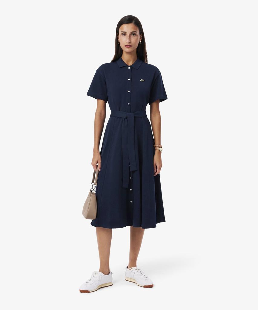 LACOSTE Женское приталенное платье-поло с поясом Ef9621-56G 166