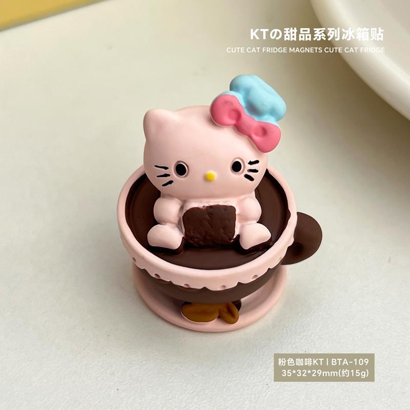 Мультяшные магниты на холодильник Hello Kitty Наклейки Декорации для кухни Милый кот KT Магниты на холодильник Декор Аниме Бытовые принадлежности