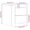 Nightstand Smoked Oak 45x50x50 cm Engineered Wood