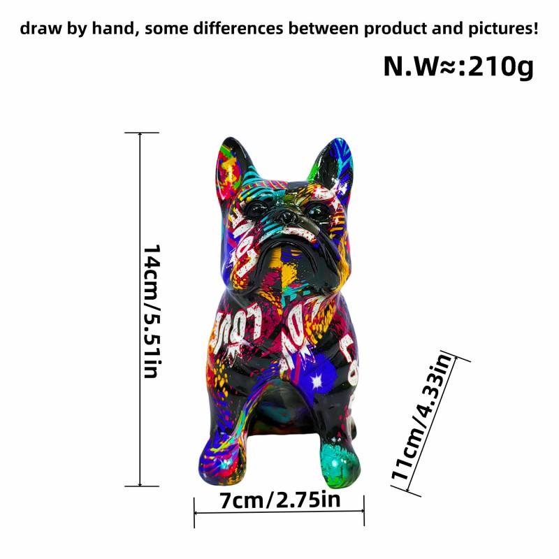 Large French Bulldog Resin Figurine Home Decor Living Room Entryway Desk Ornament Creative Sculpture