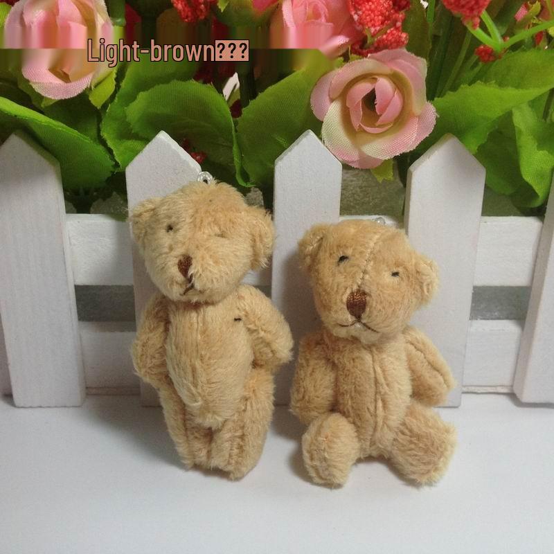 Мини Подвеска Зайчик с Шарнирами - 6 см Длинношерстная Плюшевая Игрушка для DIY Ювелирных Изделий, Подарочных Коробок, Аксессуаров для Одежды