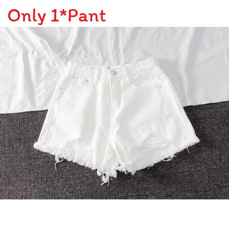 Denim High Waist Shorts With Ripped Fringe For Urban Style And Casual Summer Wear