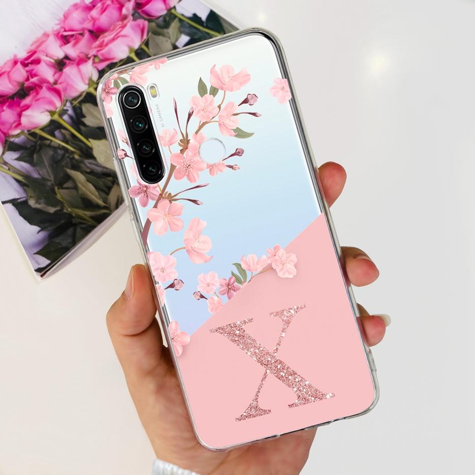 For Xiaomi Redmi Note 8 2021 Case Note 8T New 26 Letters Cover Soft Silicone Phone Case For Xiaomi Redmi Note 8 Pro Note8 Bumper
