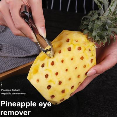 2 шт., инструмент для удаления глазков ананаса, нержавеющая сталь, инструмент для удаления стеблей клубники, эргономичный дизайн, устойчивый к ржавчине инструмент для кухни
