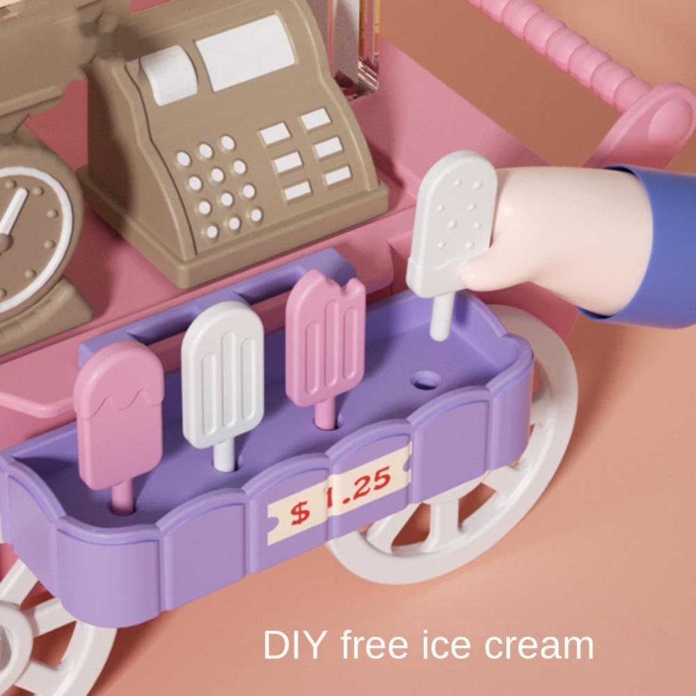 Colorful Ice Cream Truck Toy Dessert Stand Children's Food Stand Truck Toy Mini Bread Truck  Kids