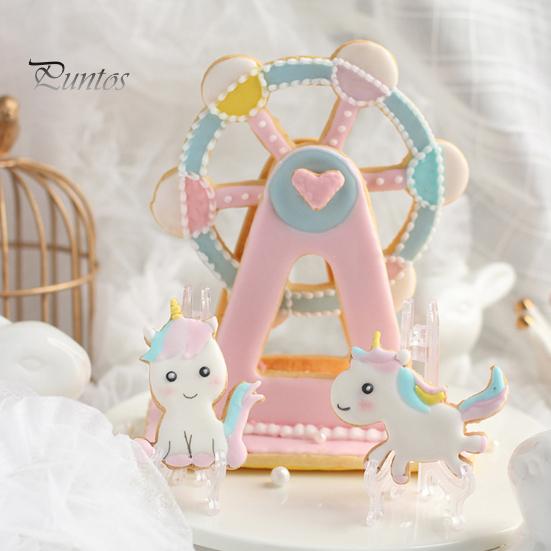 3 шт., формы для печенья, романтические формы для печенья в форме колеса обозрения, пищевой нелипкий, DIY Изготовление форм для выпечки, пластиковые формы для печенья, печенья на день Святого Валентина