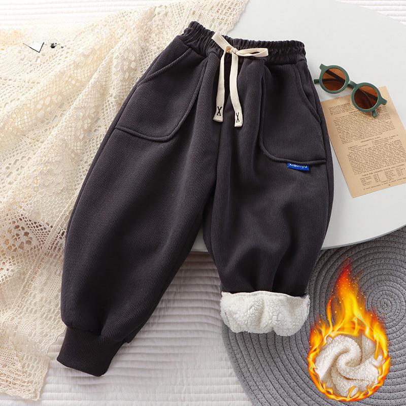 Детские зимние повседневные штаны с мягкой подкладкой Детские спортивные штаны с мягкой подкладкой Зимние штаны для мальчиков 1-12 лет