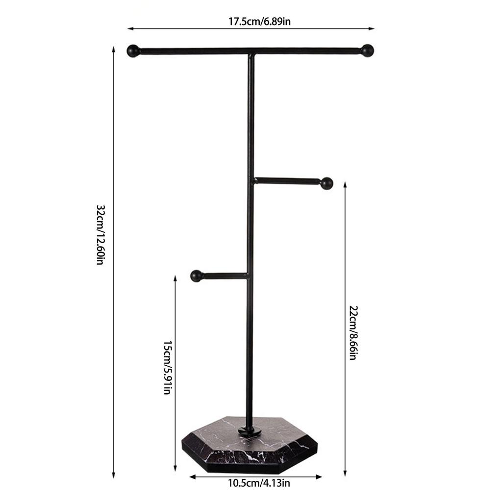 Элегантная Т-образная стойка для ювелирных изделий, органайзер, полка для демонстрации ожерелий, браслетов, часов, экономящая место стойка для презентации ювелирных изделий
