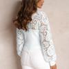 Весенние кружевные рубашки с длинным рукавом, женские, однотонные, с круглым вырезом, винтажные, элегантные, облегающие, повседневные, блузки для женщин, модные, простые, женские, рубашки, топы 26459