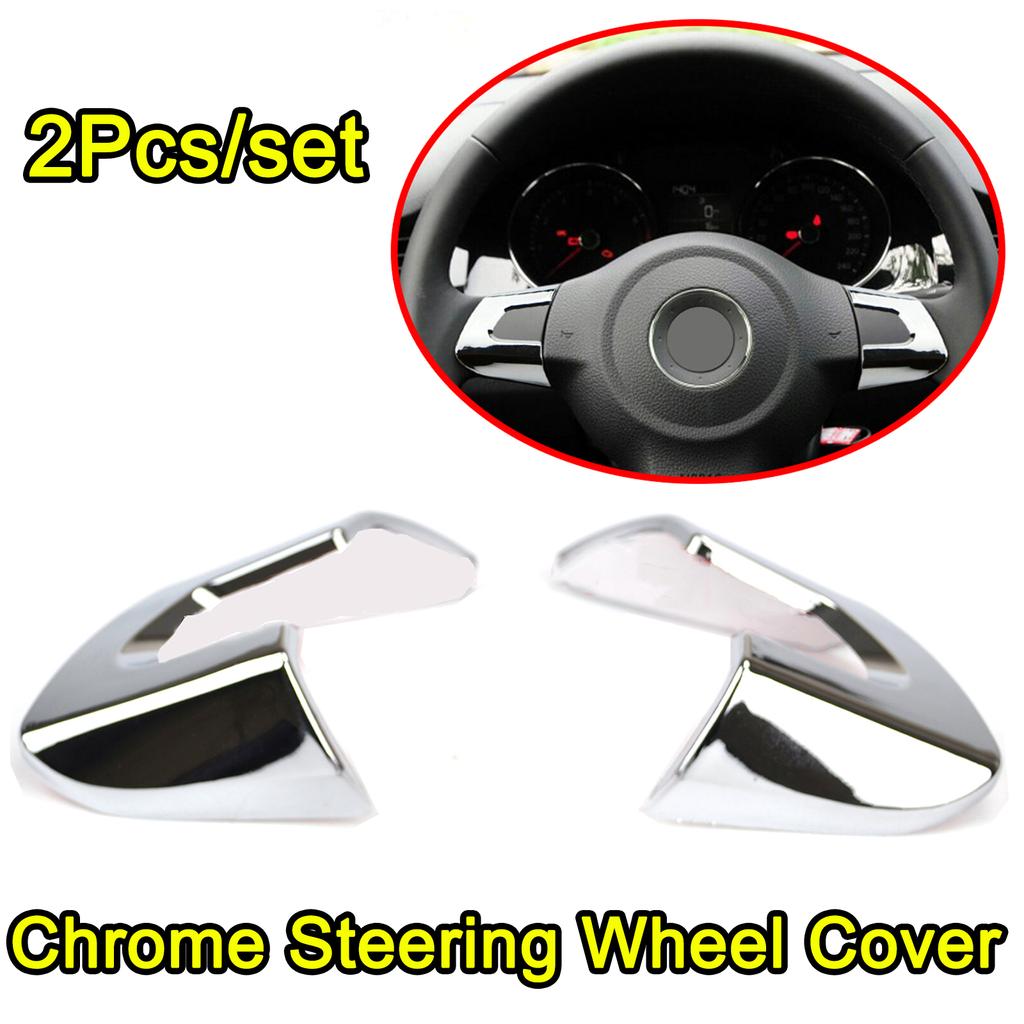 Для VW Golf MK6 Polo Eos Jetta Caddy Touran Bora Хромированная накладка на руль 2009 2010 2011 2012 2013 2014 Автомобильные детали Аксессуары для интерьера Стайлинг