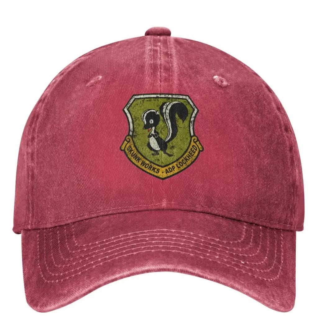 Lockheed Martined Baseball Cap Skunk Works Unisex Unisex Sun Visors Trucker Dad Hat Summer Casual Kpop Rock Baseball Caps