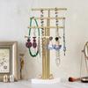 Gold 4-layer T-shaped Jewelry Rack Detachable Earring Storage Necklace Rack Bracelet Jewelry Display Rack