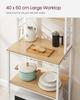 VASAGLE Kitchen Storage Rack, Coffee Bar, Baker’s Rack, Total 6 Shelves and 6 Hooks, for Microwave, Steel Frame, Industrial, 40 x 60 x 167 cm